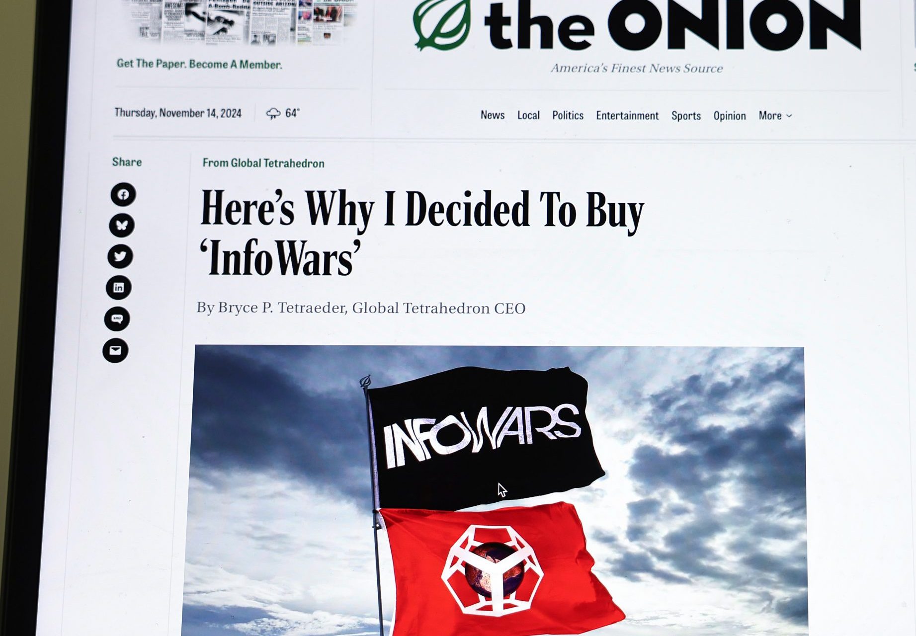 'Karmic justice' for Sandy Hook families as The Onion buys conspiracy theorist’s Infowars