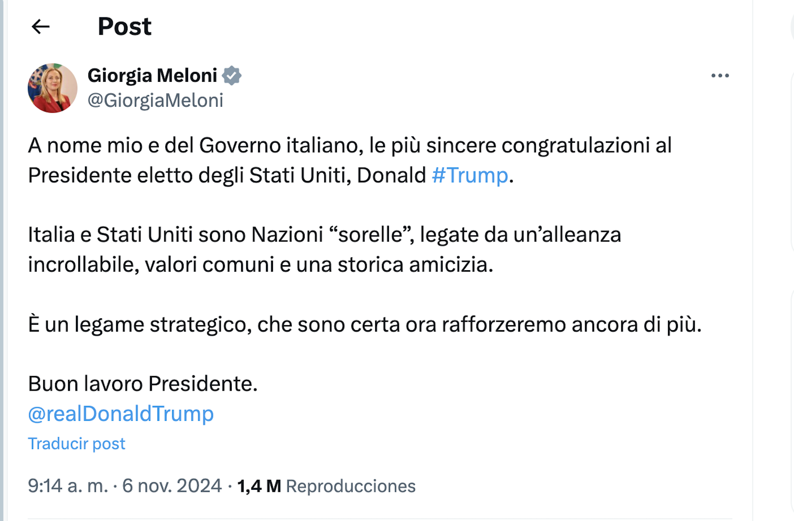 イタリアとアメリカは「姉妹国家」