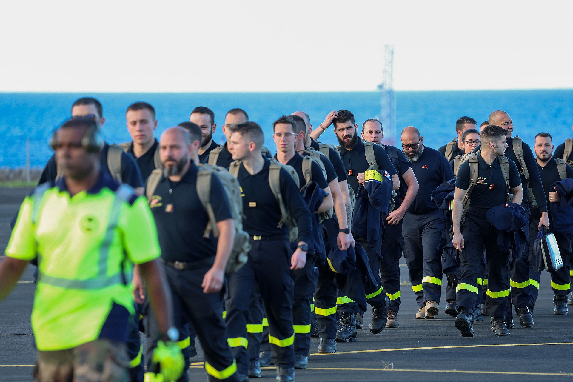 Les secours toujours sur place 