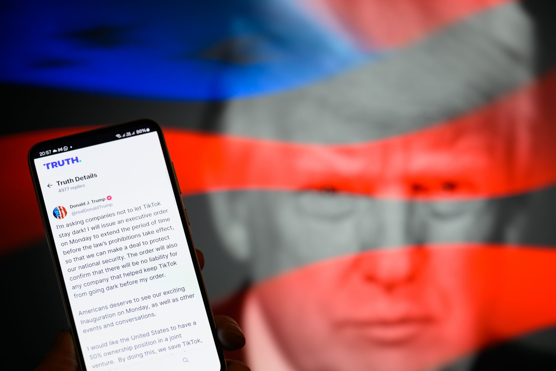 L'ipotesi di Trump di un'estensione per TikTok