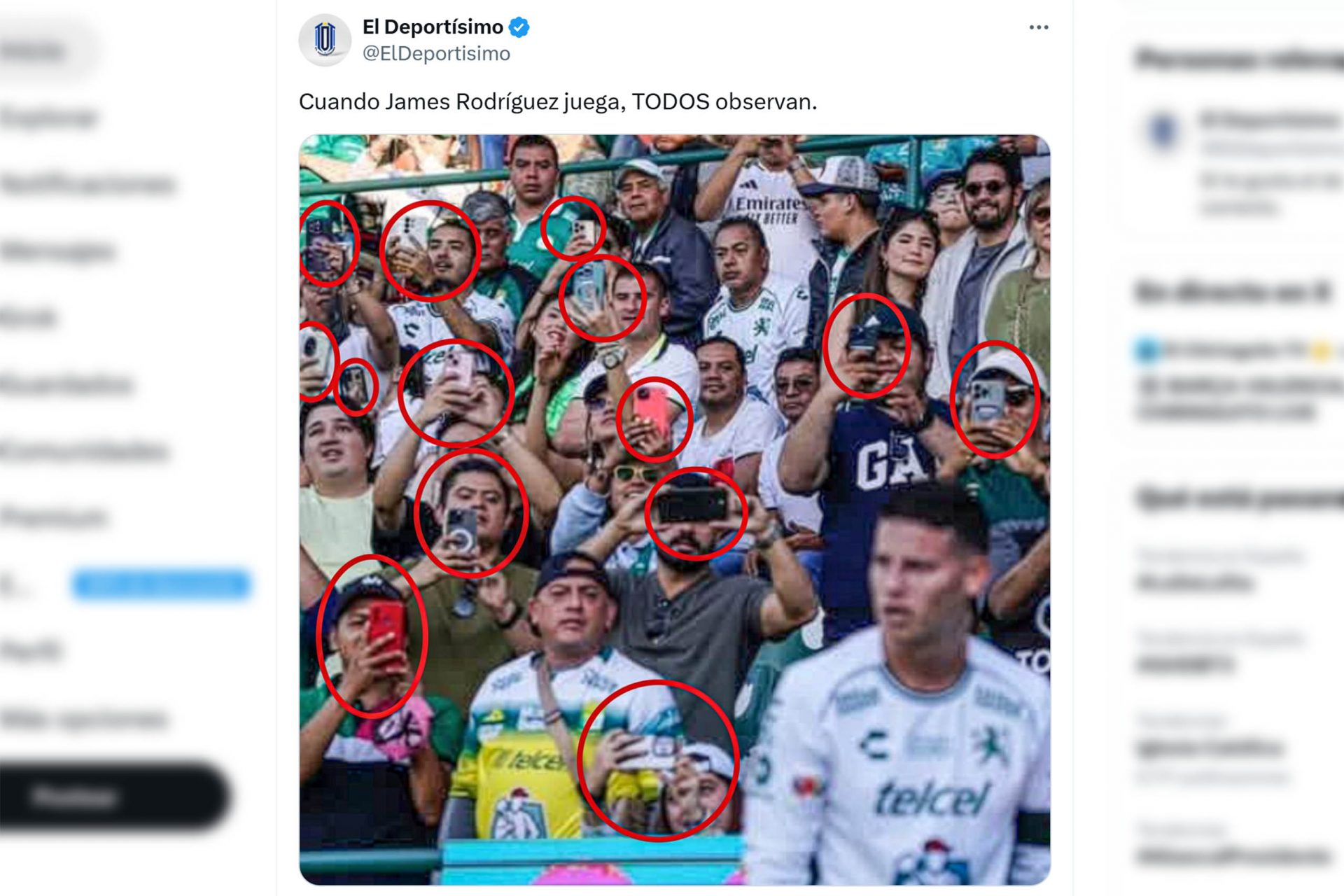 James Rodríguez otra vez como centro de atención