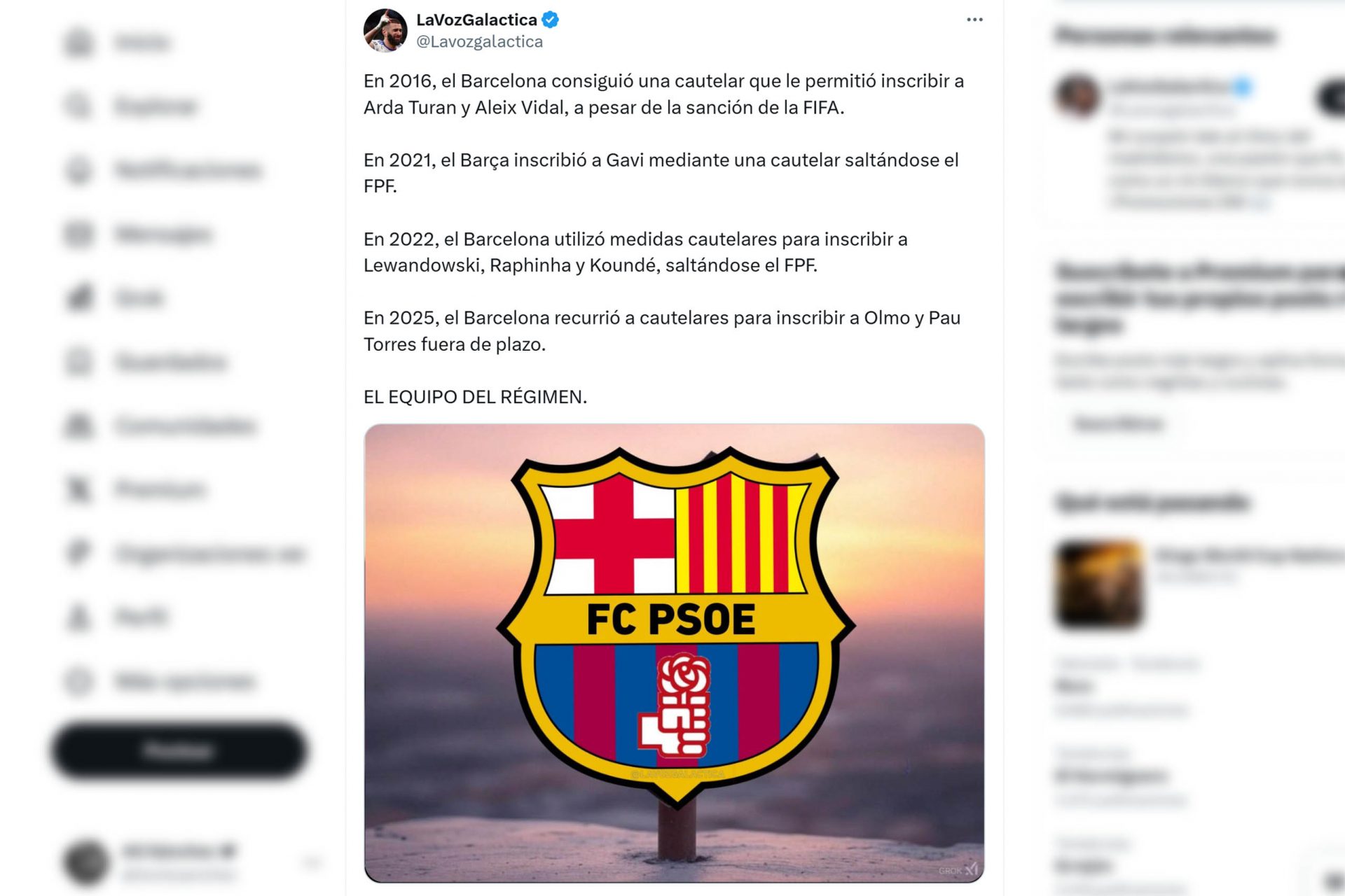 Sospechas en torno a las concesiones al Barça