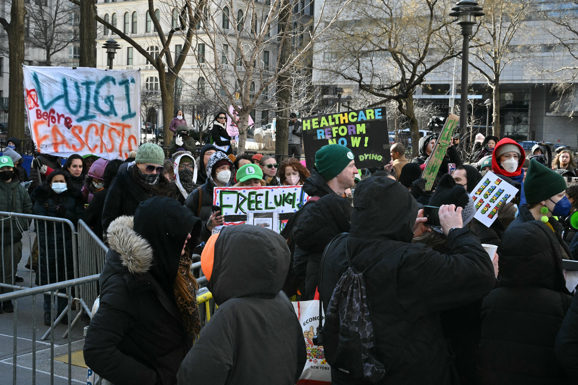 Protesters cheered at Luigi Mangione’s defense team at his second court appearance