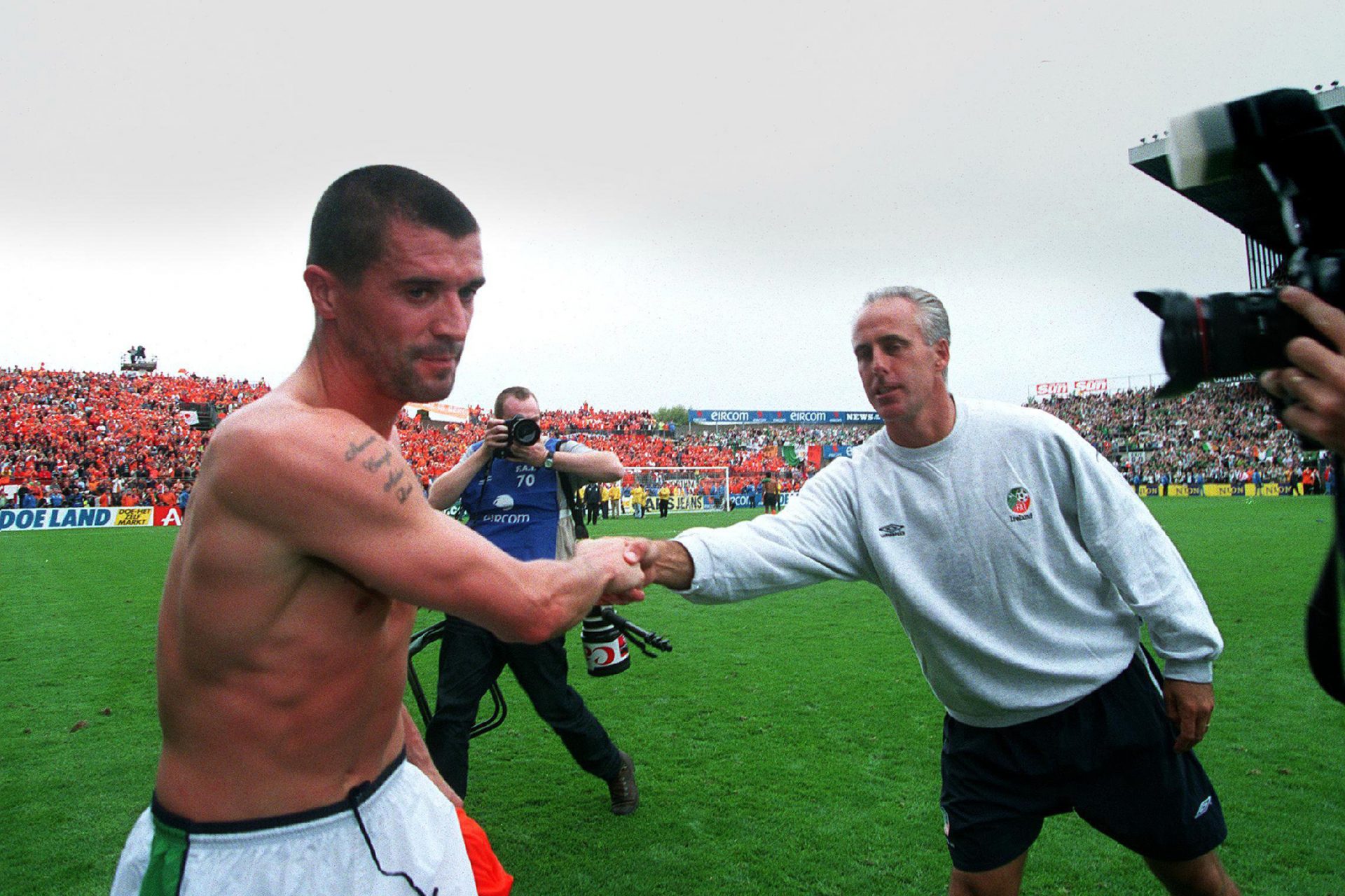 Roy Keane y Mick McCarthy 