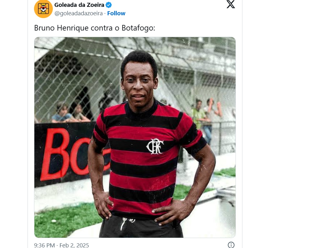 Bruno Henrique é comparado a Pelé